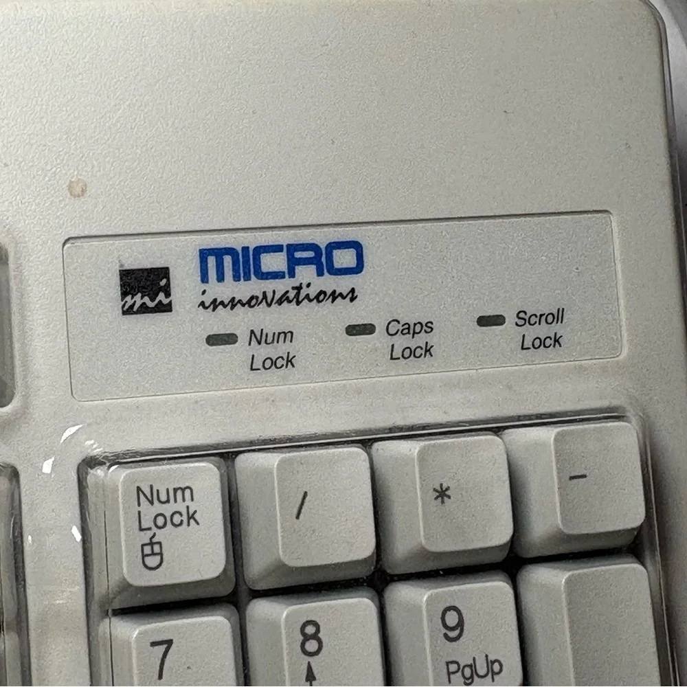 Vintage 90s Micro Innovations Ergonomic Keyboard with Touch Pad KB98T